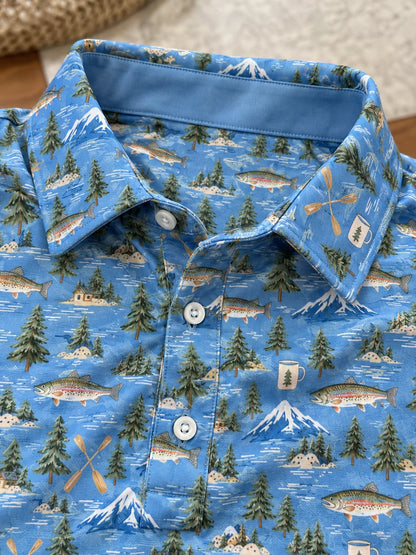 Mountain Lake Angler-Poloshirt