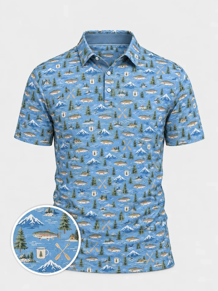 Mountain Lake Angler-Poloshirt