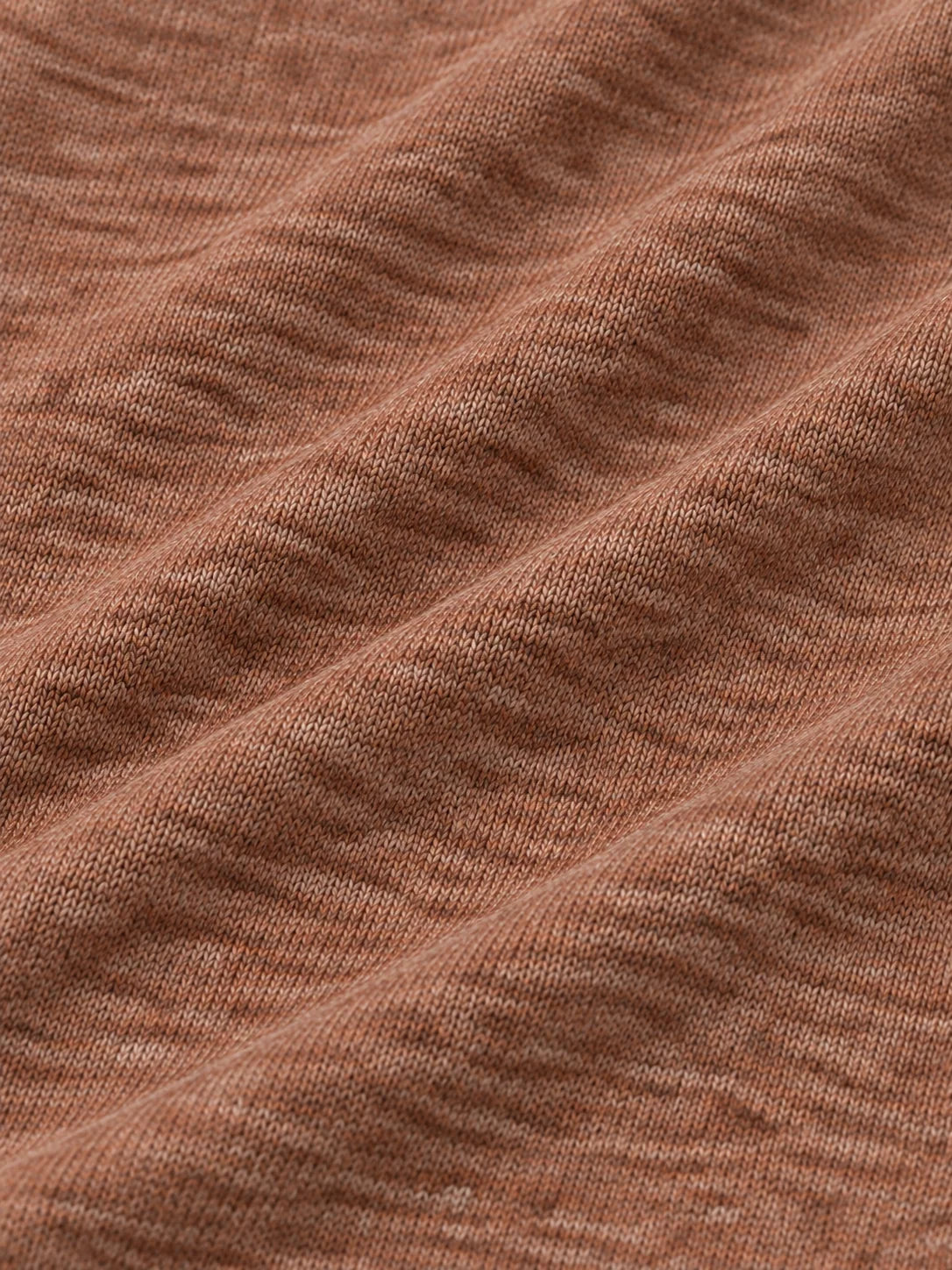 Golf-Pullover in Tonbraun-Melange mit Viertelreißverschluss aus Funktionsmaterial