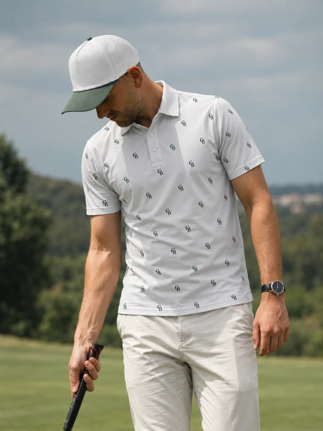 CB Logo Performance-Golf-Poloshirt