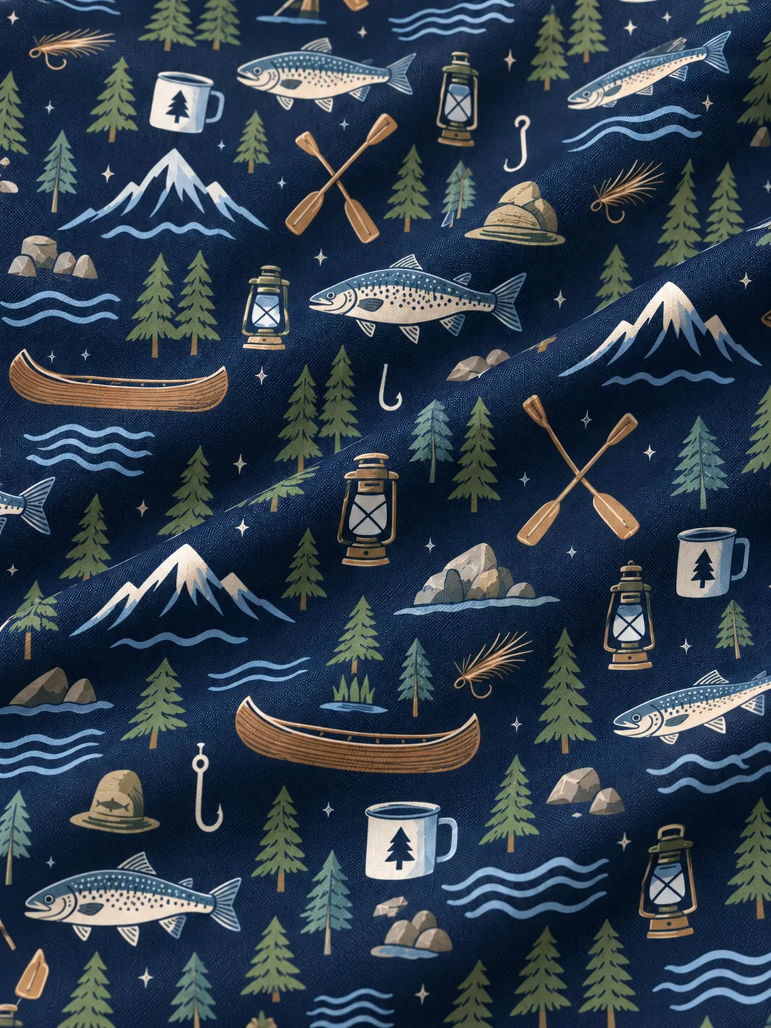Lake & Pine Angler-Pullover mit kurzem Reißverschluss