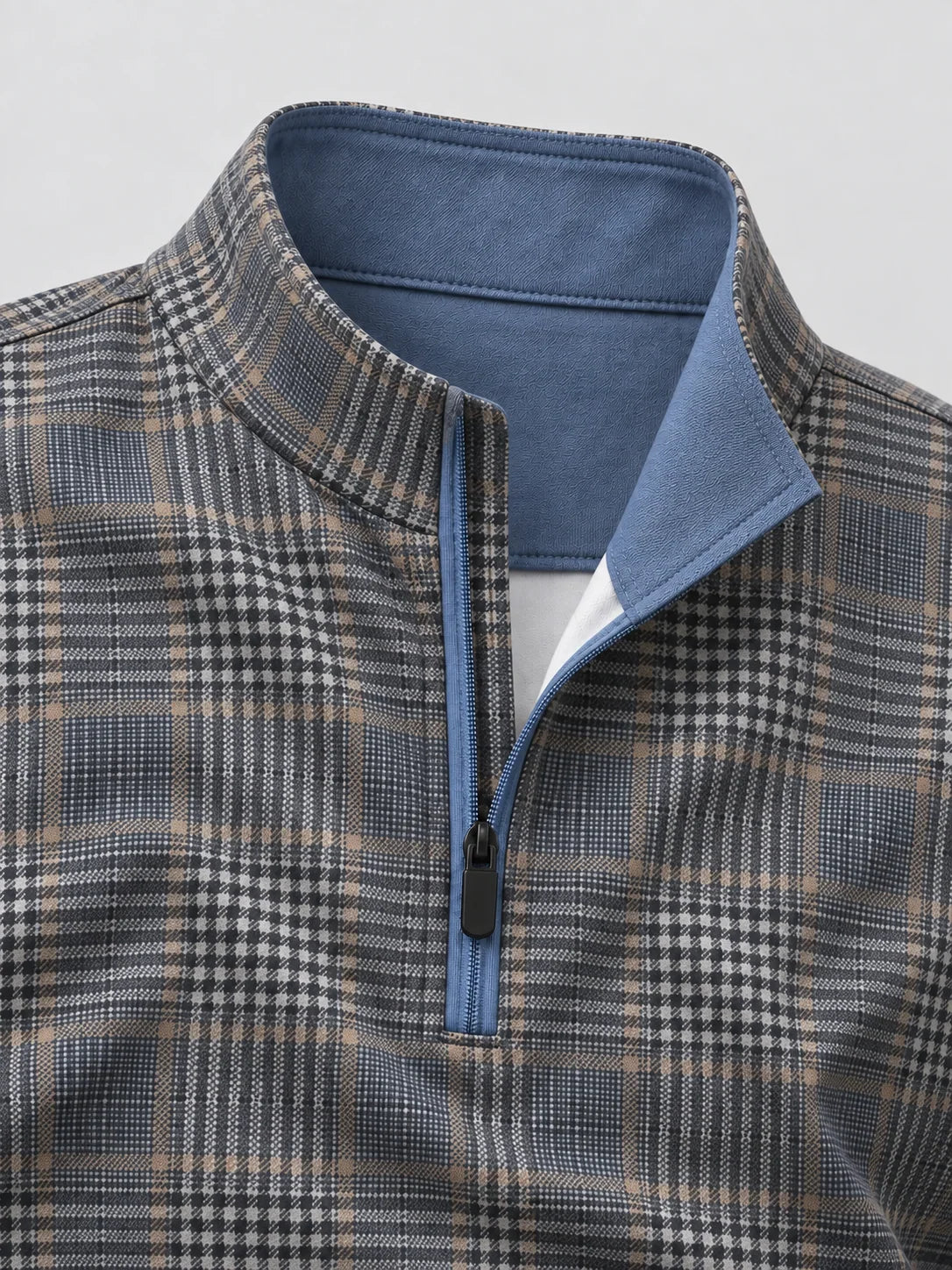 Ashford Plaid Golf Quarter-Zip-Pullover