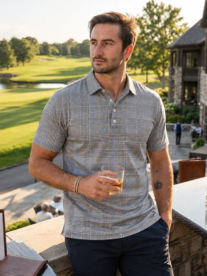 Windsor-Karo Performance-Golf-Poloshirt