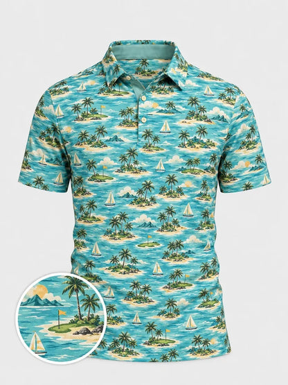 Island Green Golf-Poloshirt