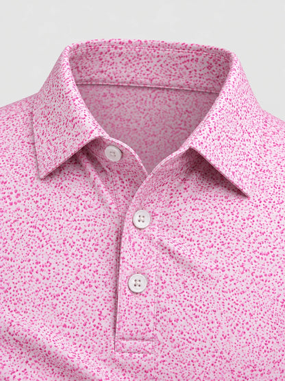 Pink Speckle Performance-Golf-Poloshirt