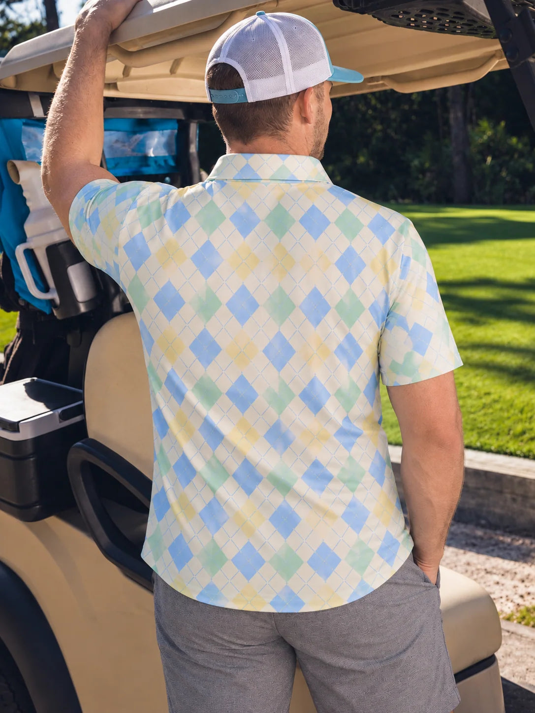 Fairway Argyle Performance-Golf-Poloshirt