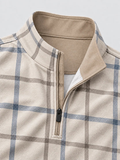 Windsor Check Golf Quarter-Zip-Pullover