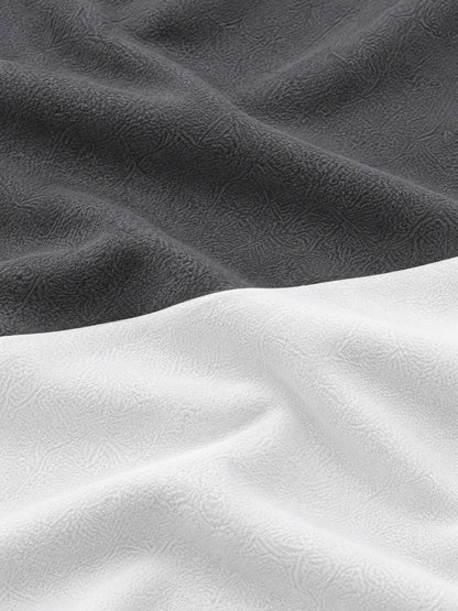 Golf-Pullover in Anthrazit mit Colorblock-Design und kurzem Reißverschluss