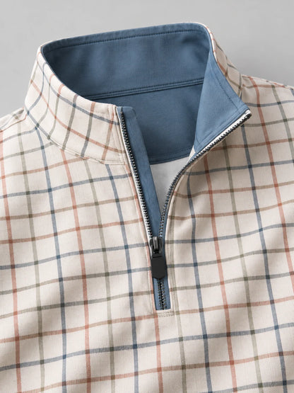 Heritage Check Golf Quarter-Zip-Pullover