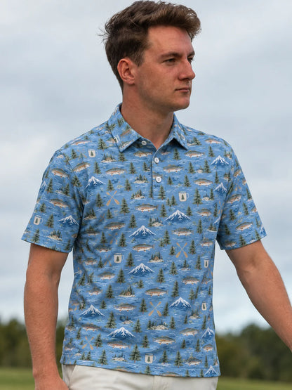 Mountain Lake Angler-Poloshirt