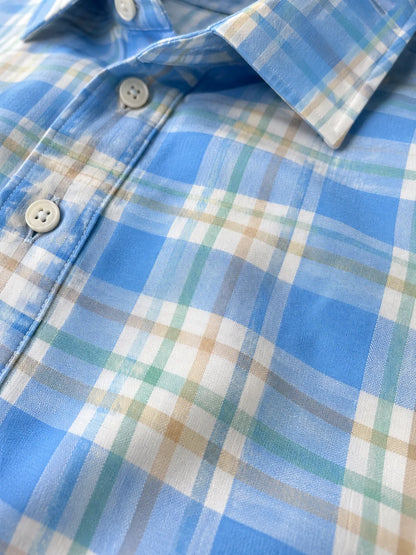 ClubBorne Golf Seaside Plaid Performance-Poloshirt