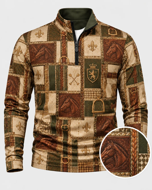 Performance-Quarter-Zip-Pullover im Reitclub-Stil