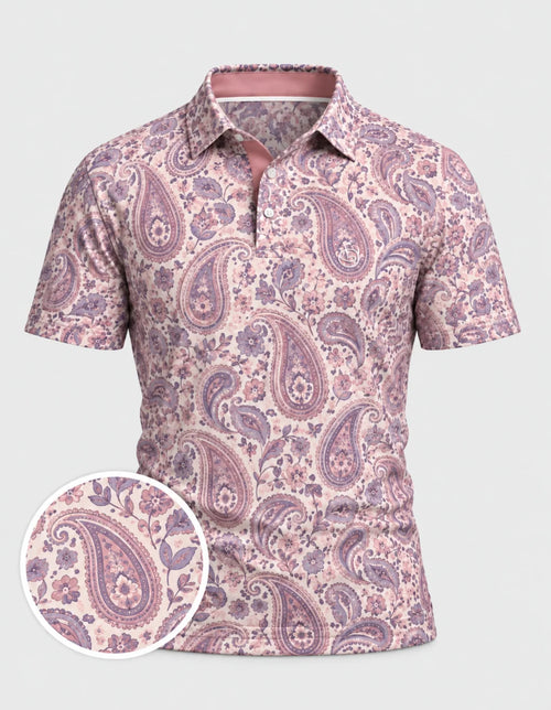 Blush Paisley Golf-Poloshirt