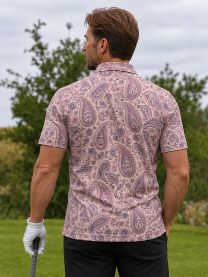 Blush Paisley Golf-Poloshirt