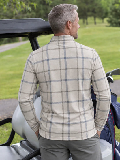 Windsor Check Golf Quarter-Zip-Pullover